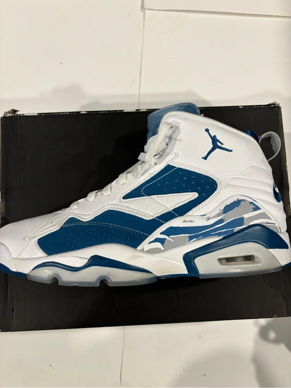 Mens Nike Air Jordan MVP Industrial Blue/ Size 13/ DZ4475-101 White Blue W/ Box